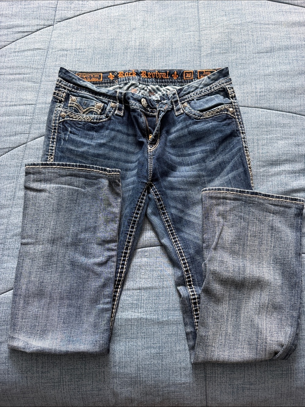 Rock Revival Women's Dark Blue Boot Cut Denim Jeans